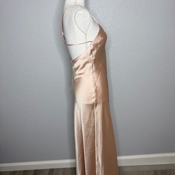 NWT Zara Satin Strapy salmon Slip Dress size small -cp - Picture 6 of 11